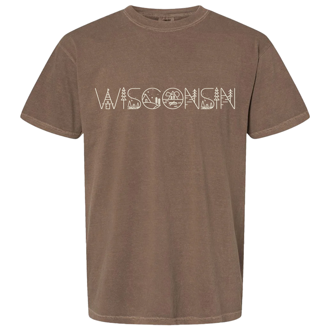 WISCONSIN Illustrated Letters Tee
