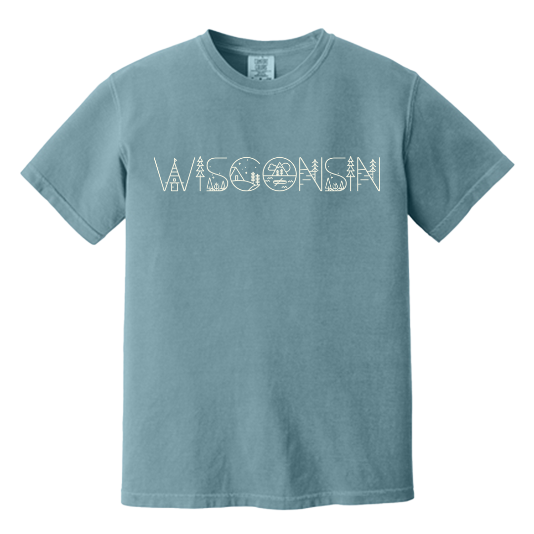 WISCONSIN Illustrated Letters Tee
